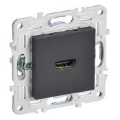 Розетка встраиваемая HDMI IEK SKANDY SK-H10-K48 SK-H01T титан