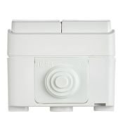Выключатель двухклавишный EVS20-K01-10-54-DC ФОРС ВС20-2-0-ФБ белый IP54 IEK