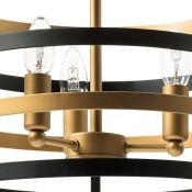 Люстра подвесная Lightstar без лампы 735030 EPSILON 3х40W E14 черный/золото