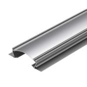алюминиевый профиль с экраном ALM-ARC-DOUBLE-2000 ANOD+FROST 029852