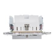 Штепсельная розетка встраиваемая IEK SKANDY 16А SK-R14-16-1-K23 SK-R06S с з/к и шторками безвинтовое крепление серебряный