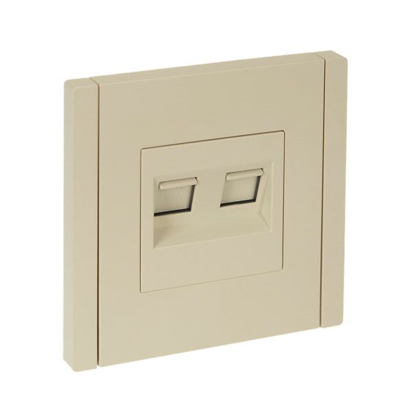 Розетка двойная RJ11+RJ45 IEK FORTE&PIANO кат.5E FP435 ваниль FP-KT20-O-1-K10