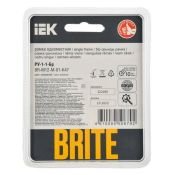Рамка металлическая 1 пост IEK BRITE BR-M12-M-01-K47 РУ-1-1-Бр алюминий RE
