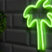 фигурка  светодиодная неоновая «Пальма»  Зеленый, 3хАА, USB, 19,5х23 см