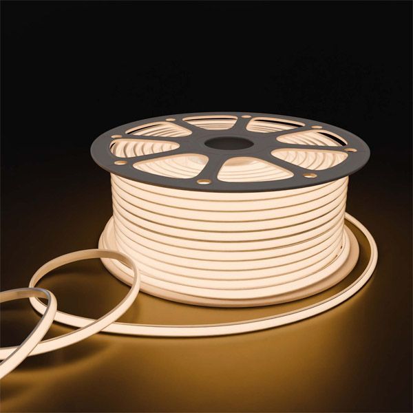 Гибкий неон 550W Белый теплый 17-51 11x7мм IP65 8мм (50метров)