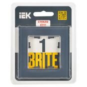 Рамка стеклянная 1 пост IEK BRITE BR-M12-G-31-K35 РУ-1-2-Бр маренго матовый