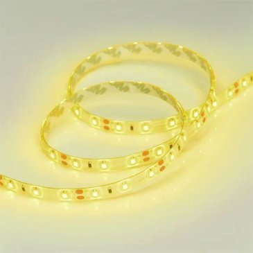 Светодиодная лента Желтый 2835 12V  4.8W/m 60Led/метр герм (силикон) 015731(2) RTW-SE-A60  LUX IP65
