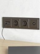Рамка пластик 4 поста IEK BRITE BR-M42-K45 РУ-4-БрТБ бронза