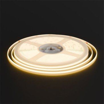 Светодиодная лента Белый теплый COB 24V  7W/m 384Led/метр 00-378 PRO 3мм IP20
