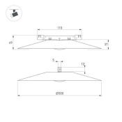 Магнитный трековый светильник  7W Белый дневной MAG-MICROCOSM-DISCO-R300 36deg 24V белый 051833