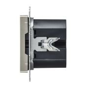 Розетка встраиваемая USB IEK BRITE A+C 45Вт BR-U22-045-K37 РЮ11-2-БрШ шампань