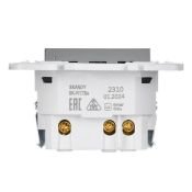 Штепсельная розетка встраиваемая IEK SKANDY 16А SK-R14-16-U14-018-K50 SK-R17N с з/к и шторками с USB A+C 18Вт металл никель