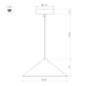 Подвесной светильник  10W Белый теплый 057218 SP-MAKOTO-R300 (WH, 36 deg, 230V, TRIAC) 2700K белый