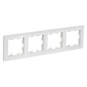Рамка пластик 4 поста IEK BRITE BR-M42-K91 РУ-4-БрАБ арктический белый
