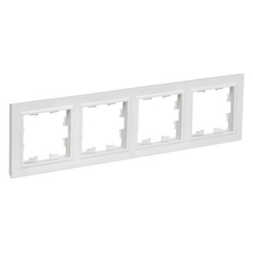 Рамка пластик 4 поста IEK BRITE BR-M42-K91 РУ-4-БрАБ арктический белый