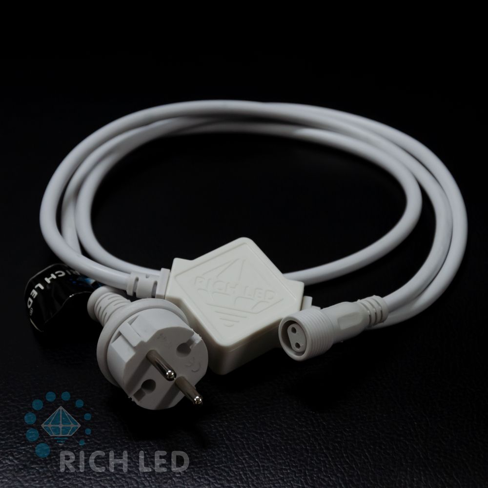гирлянда БАХРОМА   8W Белый, Rich LED RL-i3*0.5F-CT/W,  прозрачный провод 3x0.5 м., соединяемая, 220V, 112 Led, IP65, мерцание