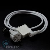 гирлянда БАХРОМА   8W Белый, Rich LED RL-i3*0.5F-CT/W,  прозрачный провод 3x0.5 м., соединяемая, 220V, 112 Led, IP65, мерцание