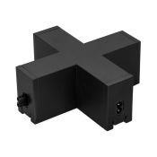 Коннектор крестовой 026847 NEO-CLIP-38-CON-X-BK черный