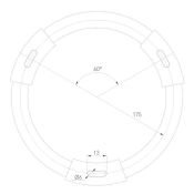 Накладной светильник  40W Белый теплый 034814 SP-RONDO-R400 220V цилиндр черный
