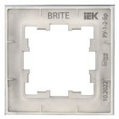 Рамка стеклянная 1 пост IEK BRITE BR-M12-G-31-K35 РУ-1-2-Бр маренго матовый