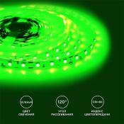 Светодиодная лента Зеленый 5050 12V 14.4W/m 60Led/метр 49BL Стандарт 10мм IP20 5м блистер Светодиодная лента Зеленый 5050 12V 14.4W/m 60Led/метр 49BL Стандарт 10мм IP20 5м блистер