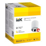 Накладной светильник без лампы IEK LIGHTING 4111 LT-UPB0-4111-GU10-1-K23 GU10 цилиндр белый/хром
