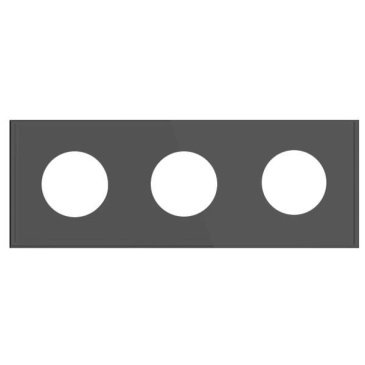 Рамка стеклянная 3 поста Arlight GLARE 043839 FRM-GLARE-GC-3-BK черная