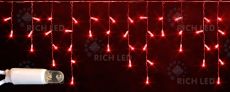 гирлянда БАХРОМА   8W  Красный, Rich LED RL-i3*0.5-RW/R,  белый резиновый провод 3x0.5 м., соединяемая, 220V, 112 Led, IP65, статика