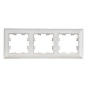 Рамка пластик 3 поста IEK BRITE BR-M32-12-K91 РУ-3-БрАБ арктический белый/белый