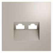 Накладка для розетки компьютерной двойной RJ45+RJ45 кат.6 S70 кашемир