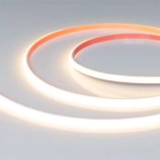 Светодиодная лента Белый теплый CSP 24V  6W/m 480Led/метр  герм (матовая силиконовая экструзия) 060452 COB-PSW-X480-8mm 3000K IP67