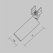 Трековый светильник   8W Белый теплый уличный Focus Elasity IP65 3000К 55deg O-TR01-1-S-8WB3K на шинопровод черный
