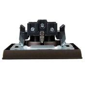 Штепсельная розетка встраиваемая IEK BRITE 16А BR-R14-16-K45-F РСР14-1-0-БрТБ с з/к и шторками в сборе бронза