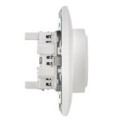 Штепсельная розетка встраиваемая двойная IEK SKANDY 16А SK-R21-16-K01-F SK-R08W без з/к без шторк в сборе арктический белый