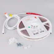 Светодиодная лента Белый теплый 2835 24V  4.8W/m 80Led/метр герм (PS-силиконовая экструзия) 045163 RTW-PS-A80-12mm 3000K IP67