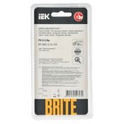 Рамка стеклянная 2 поста IEK BRITE BR-M22-G-31-K01 РУ-2-2-Бр белый матовый