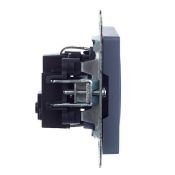 Штепсельная розетка встраиваемая IEK BRITE 16А BR-R11-16-K35 РС11-1-0-БрМ с з/к без з/ш маренго