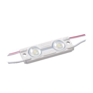 Светодиодный модуль герметичный 2led Белый  3030smd 12V линейный с линзой ECO-2-W-R3