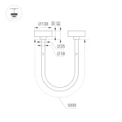 Подвесной светильник  58W Белый теплый 043405 SP-TROPIC-SURFACE-R18-L5000 Warm3000 220V IP20 фигурный черный