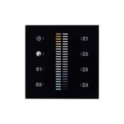 Панель сенсорная встраиваемая 021062 Sens SR-2830B-AC-RF-IN Black (220V,MIX+DIM,4зоны)