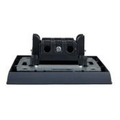 Выключатель встраиваемый двухклавишный IEK BRITE BR-V20-0-10-K35-F ВСР10-2-0-БрМ в сборе маренго