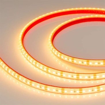 Светодиодная лента Желтый 2835 12V  9.6W/m 120Led/метр герм (полная силиконовая экструзия) 033903  RTW-PFS-A120 LUX IP68