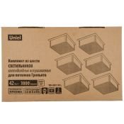 светильник  42W Белый дневной Грильято UL-00008958 ULP-1010 42W-4000К IP40 BLACK KIT06 квадратный встраиваемый черный (6шт)