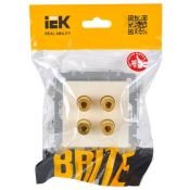 Розетка встраиваемая аудио IEK BRITE BR-S40-K1 РА10-БрКр бежевый