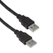Кабель штекер USB A - штекер USB A  1.8М (черный)