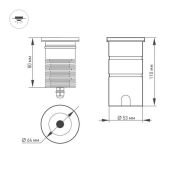 светильник    6W Белый теплый 026449  LTD-GROUND-R65 220V IP67 круглый встраиваемый серебристый