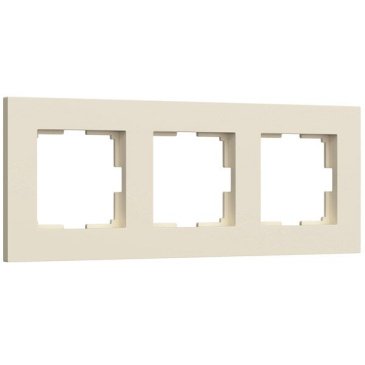 Рамка пластик 3 поста WERKEL Slab W0032962 айвори софт