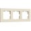 Рамка пластик 3 поста WERKEL Slab W0032962 айвори софт