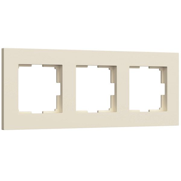 Рамка пластик 3 поста WERKEL Slab W0032962 айвори софт