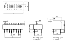 DIP переключатель DP- 4 (SWD3-4) piano